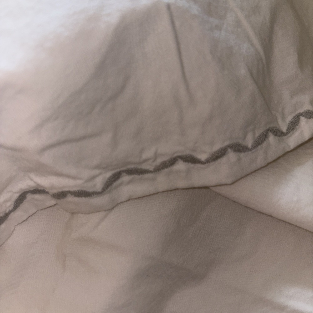 Vintage Wedgwood England 2 Pillow cases Standard Cream Cotton